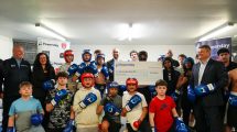 Edmonton Eagles Boxing Club cheque presentation