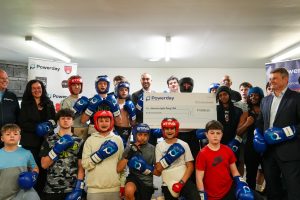 Edmonton Eagles Boxing Club cheque presentation