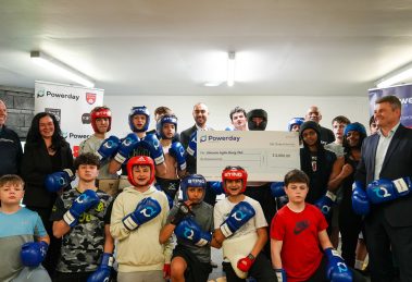 Edmonton Eagles Boxing Club cheque presentation