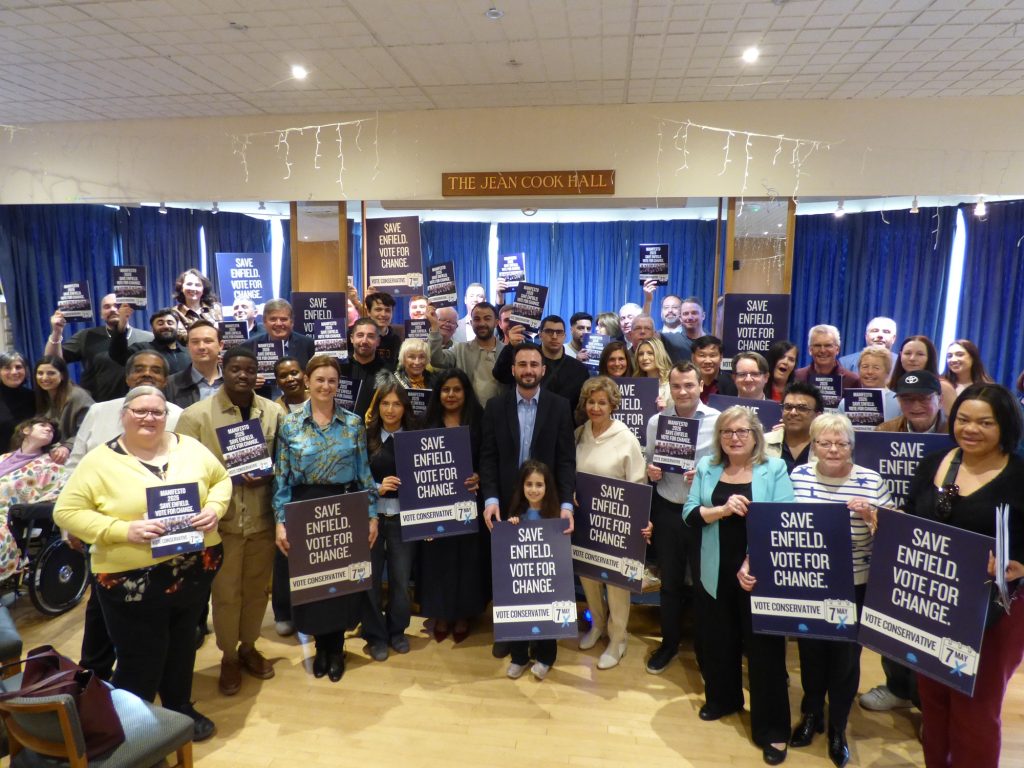 Enfield Conservatives at the launch of their 2026 election manifesto
