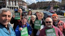 Enfield Green Party candidates campaigning in Southgate