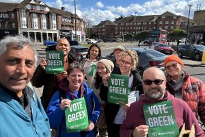Enfield Green Party candidates campaigning in Southgate