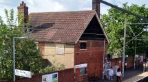 The derelict station house at Enfield Lock