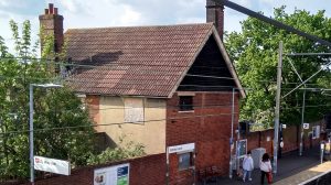 The derelict station house at Enfield Lock