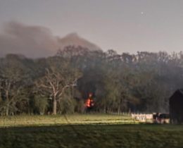 The fire spotted at Crews Hill (credit LYDS/Facebook)