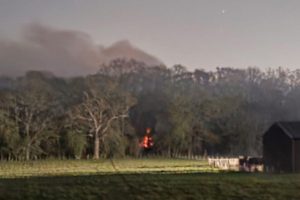 The fire spotted at Crews Hill (credit LYDS/Facebook)