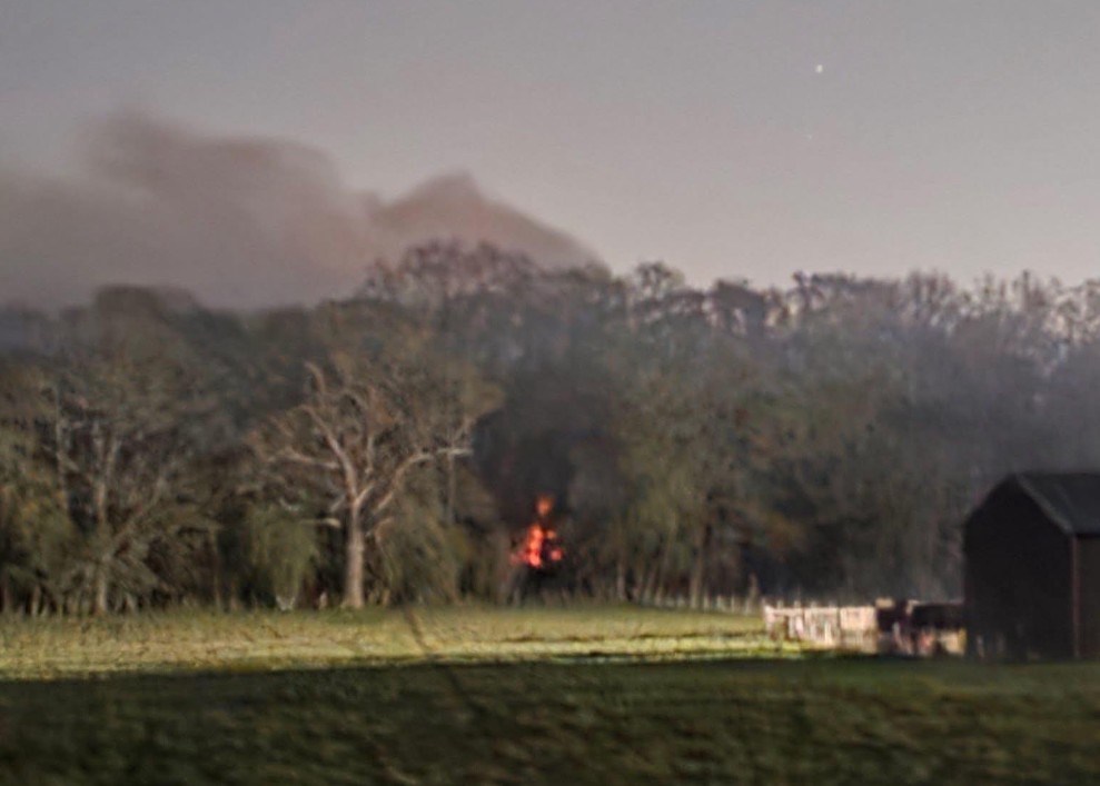 The fire spotted at Crews Hill (credit LYDS/Facebook)