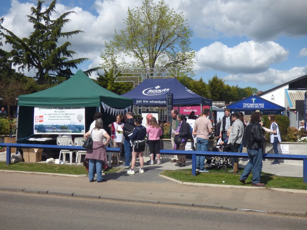 Hundreds of people visited Crews Hill on Saturday