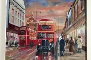Painting of Enfield Town in the 1950s, by Bill Simpson