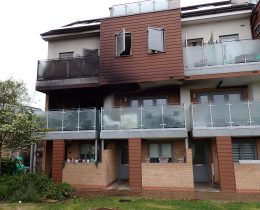 The aftermath of the maisonette fire in Cromie Close, Southgate