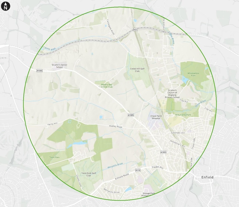 The circle map published by MHCLG