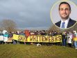 Save Whitewebbs campaigners and (inset) council leader Alessandro Georgiou