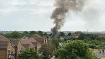 The fire at Barrowfield Allotments last week