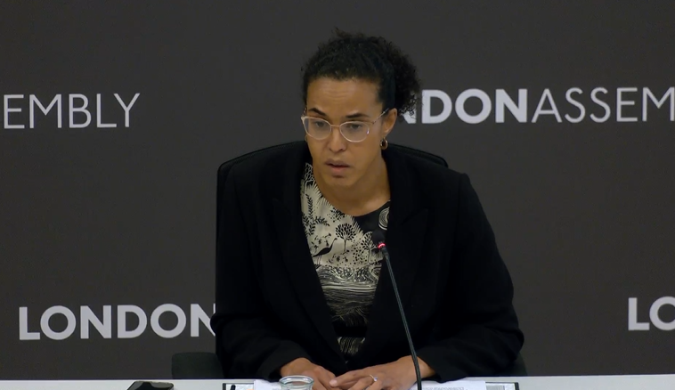 Deputy mayor for policing Kaya Comer-Schwartz at the London Assembly
