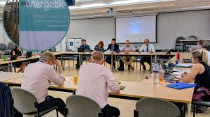 This week's cabinet meeting (credit Joe Ives/LDRS) and (inset) Energetik