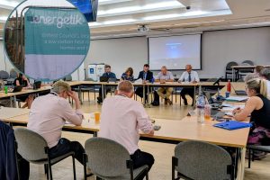 This week's cabinet meeting (credit Joe Ives/LDRS) and (inset) Energetik