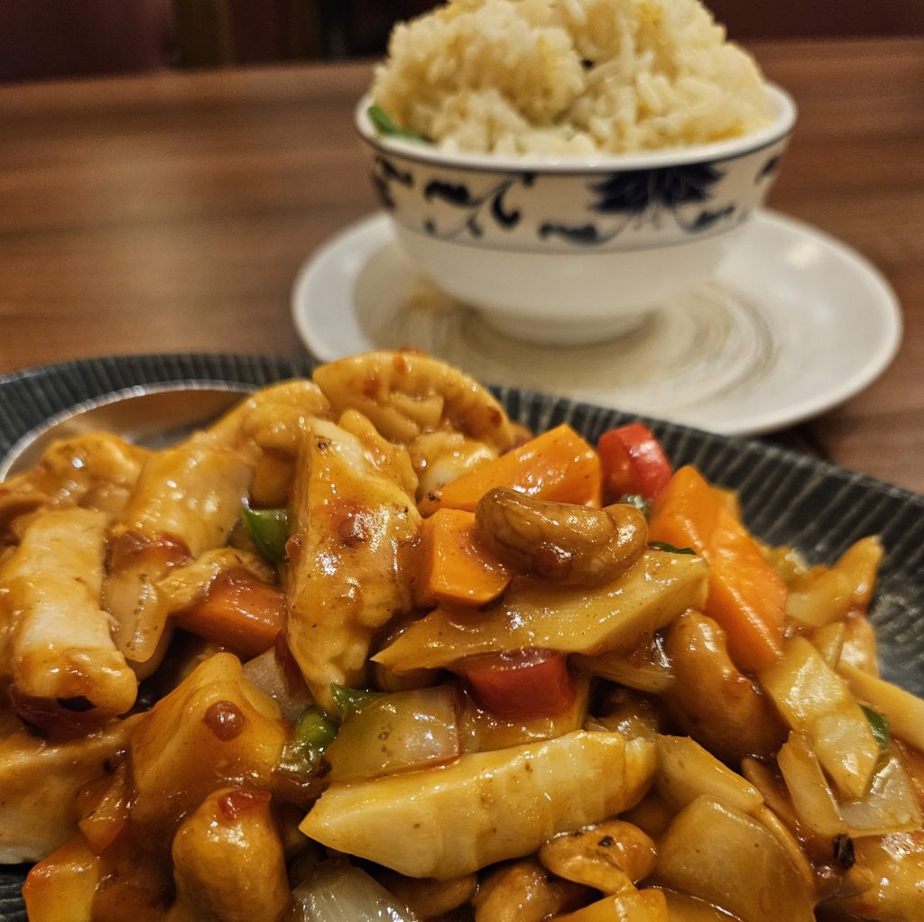 Kung po chicken with rice