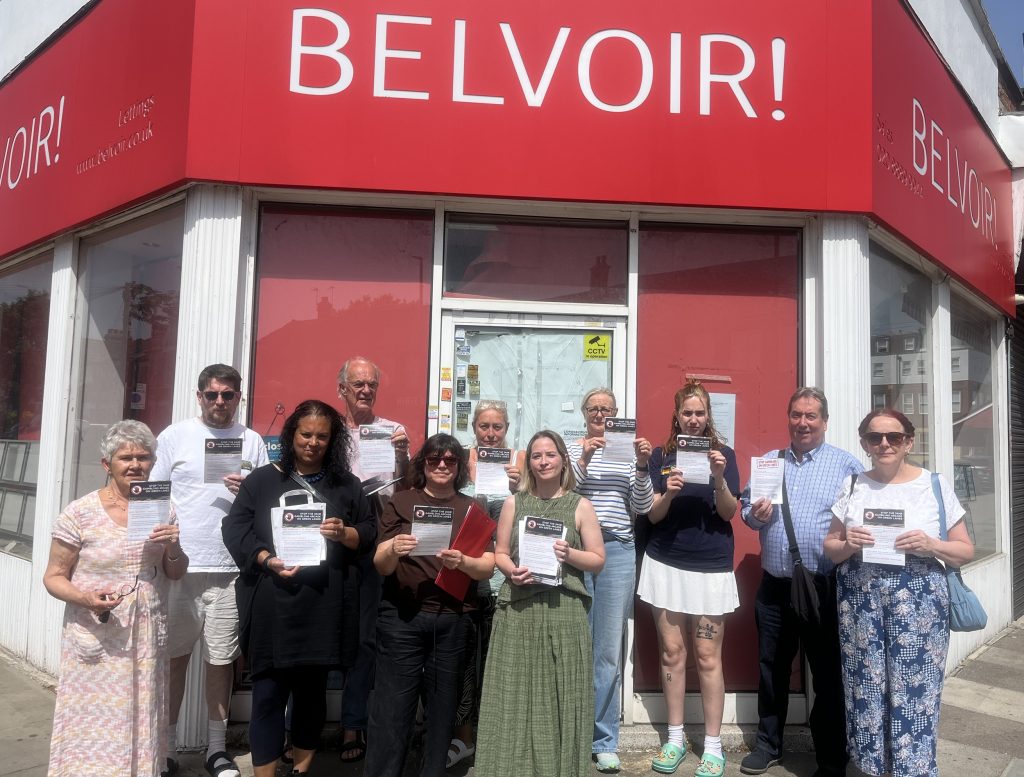 Residents protest in Green Lanes at the location of a proposed adult gaming centre