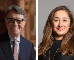 Disgraced ex-ambassador Peter Mandelson (left) and Enfield North MP Feryal Clark (right)