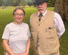Enfield North MP Feryal Clark (left) with Rick Jewell (right)