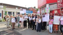 The 'Stop the Slots' protest (credit Richard McKeever)