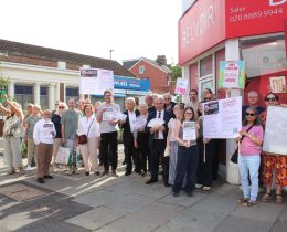 The 'Stop the Slots' protest (credit Richard McKeever)