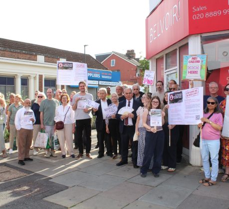 The 'Stop the Slots' protest (credit Richard McKeever)