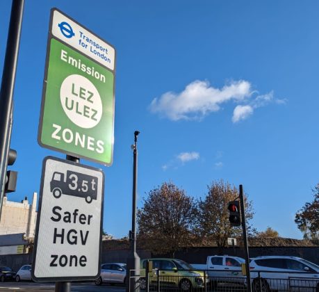 A road sign marking a ULEZ zone