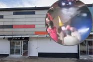 The wedding venue in Princes Road and (inset) a still from CCTV footage of the incident