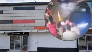 The wedding venue in Princes Road and (inset) a still from CCTV footage of the incident