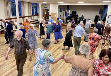 Winchmore Folk Dance Club meets on Tuesdays at Winchmore Hill URC and on Saturdays at Trinity Church Hall in Enfield Town