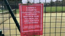 The closed courts at Brackendale LTC