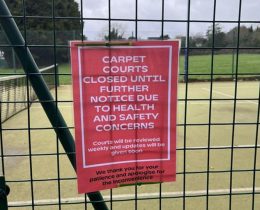 The closed courts at Brackendale LTC