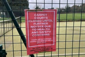 The closed courts at Brackendale LTC