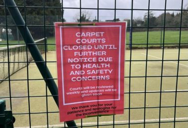 The closed courts at Brackendale LTC