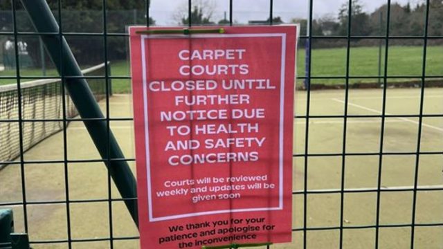 The closed courts at Brackendale LTC