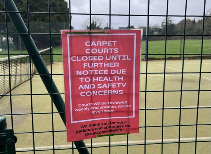 The closed courts at Brackendale LTC