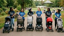 Some parents pushing buggies