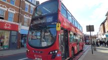 The 121 bus in Enfield Town