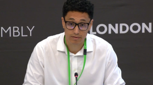 Dr Jonathan Bourne of University College London address the London Assembly