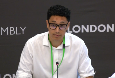 Dr Jonathan Bourne of University College London address the London Assembly