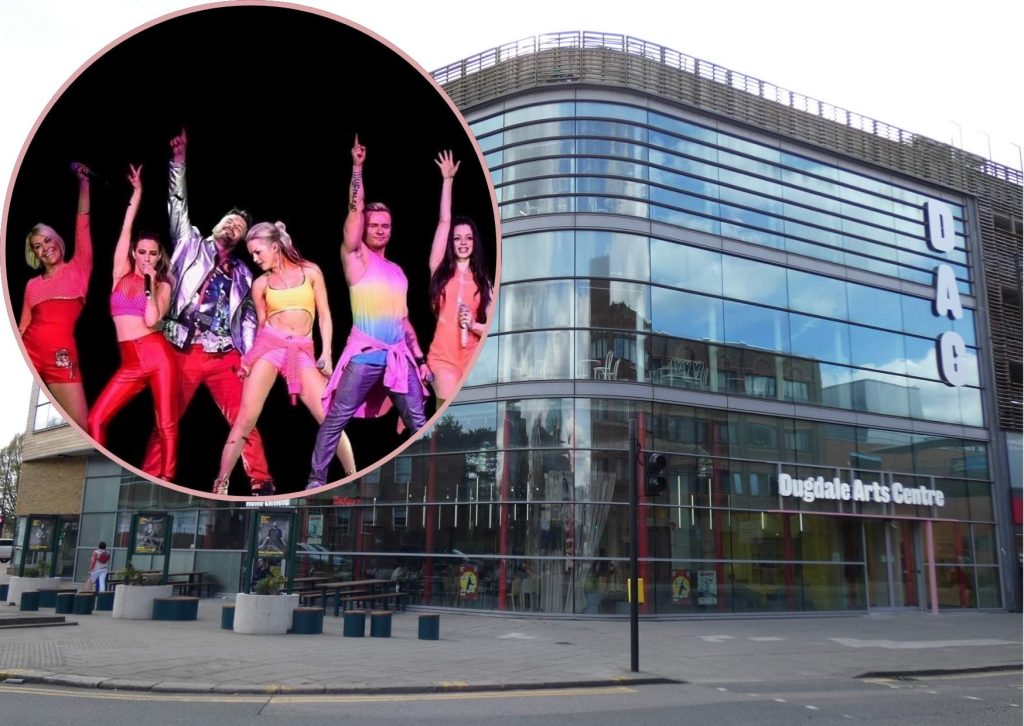 Dugdale Arts Centre and (inset, credit Emily Schievano) S Club 7