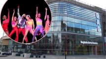 Dugdale Arts Centre and (inset, credit Emily Schievano) S Club 7