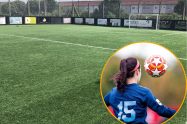 Enfield Rangers' Carterhatch Lane nue and (inset) girls football (credit My Profit Tutor via Unsplash)
