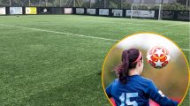 Enfield Rangers' Carterhatch Lane nue and (inset) girls football (credit My Profit Tutor via Unsplash)