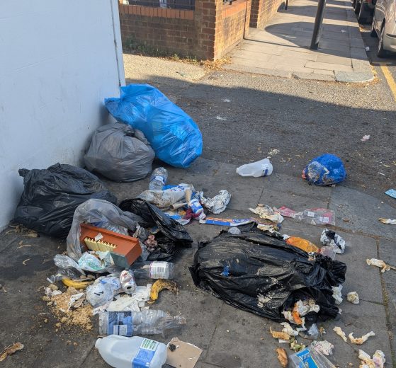 Fly-tipping in Saddler Square