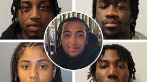Keanu (centre) was killed by (clockwise from top left) Tayvon Etefia, Eliezer Mbaki, Emmanuel Popoola and Anais King