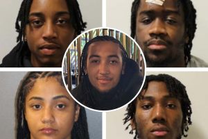 Keanu (centre) was killed by (clockwise from top left) Tayvon Etefia, Eliezer Mbaki, Emmanuel Popoola and Anais King