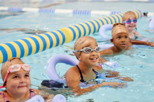 Kids swimming
