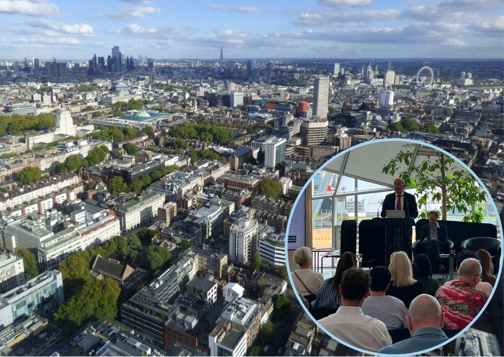 London and (inset, credit LDRS) Jules Pipe at the launch of the new draft London Plan